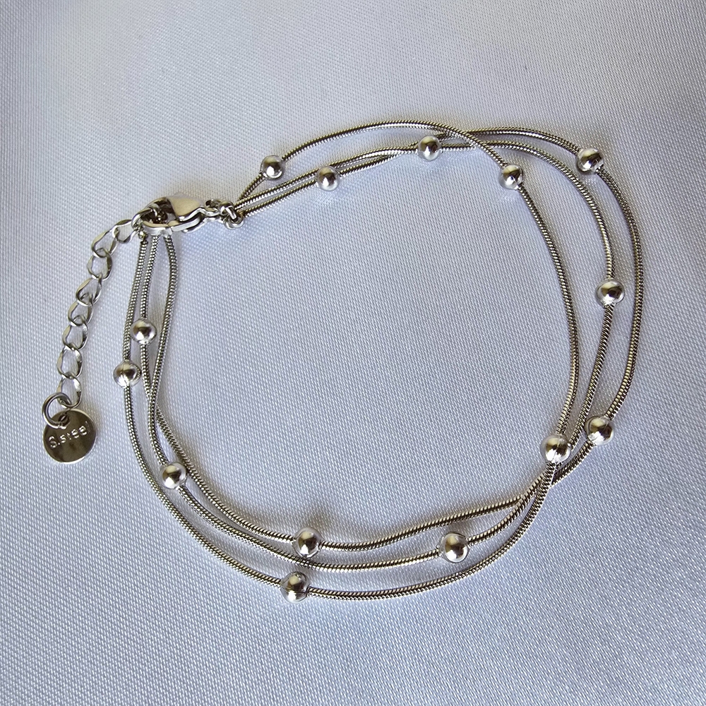 Elegant‎ Silver Beaded Bracelet
